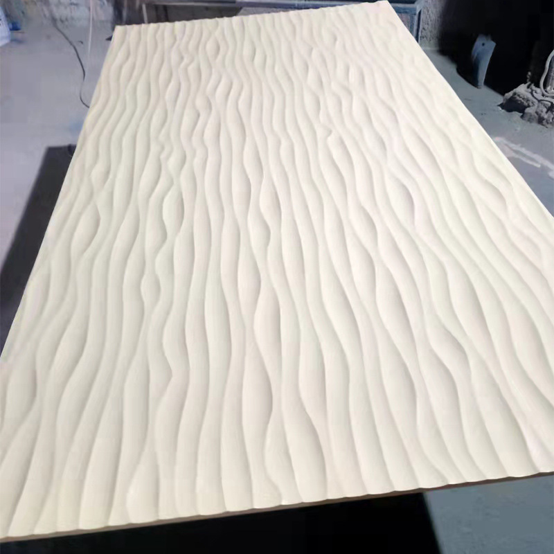 大波纹装饰波浪板立体造型实木浮雕板通花板PVC波纹板家具装饰板