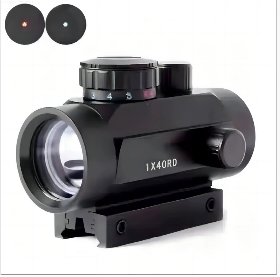 Accesorios de lanza transfronteriza RD 1 * 40 viaje al aire libre objetivo ajustable telescopio flip-top punto rojo