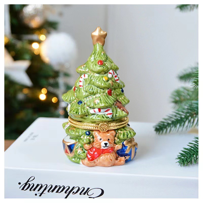 外国貿易陶磁器クリスマスツリー香薫ろうそくかわいいベアー許樹テーブルトップ装飾装飾雰囲気プレゼント卸売り|undefined
