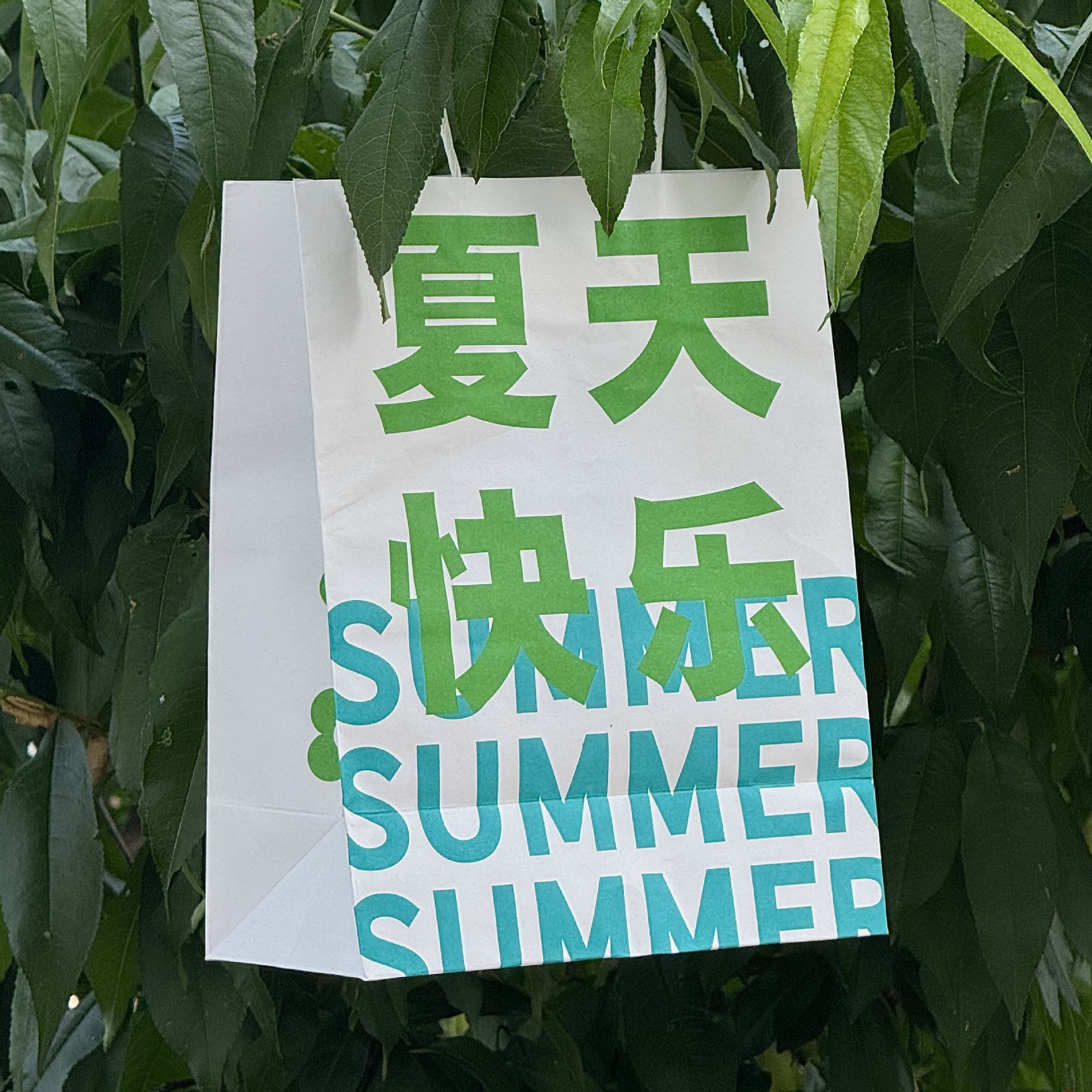 夏天快乐手提袋礼品袋ins风生日礼物袋零食学生收纳袋精致包装袋