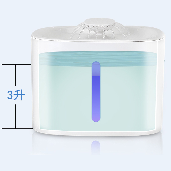 Dispensador de agua para mascotas 3l (modelo con luz)