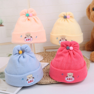 Autumn and winter baby hat newborn cotton cap 0-6 months super soft baby fetal cap baby cap thick