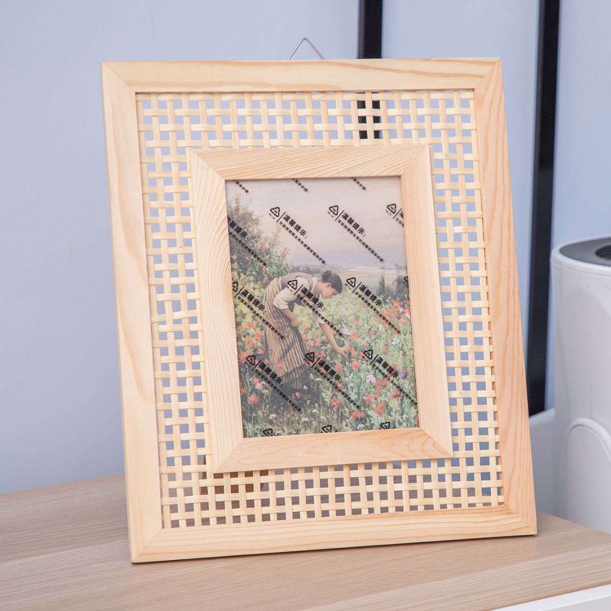 Marco de madera maciza japonés transfronterizo 5 pulgadas 6 pulgadas 7 pulgadas 8 pulgadas rectangular tela de caña cuelga de pared decoración cuelga de pared cuelga de pared cuelga de pared cuelga de pared cuelga de marco