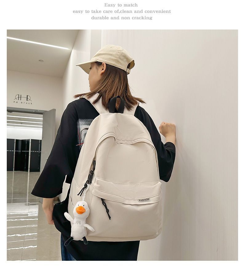 Men's Backpack Simple Large Capacity Travel Backpack Women's Casual Japanese Style Middle School High School College Student School Bag