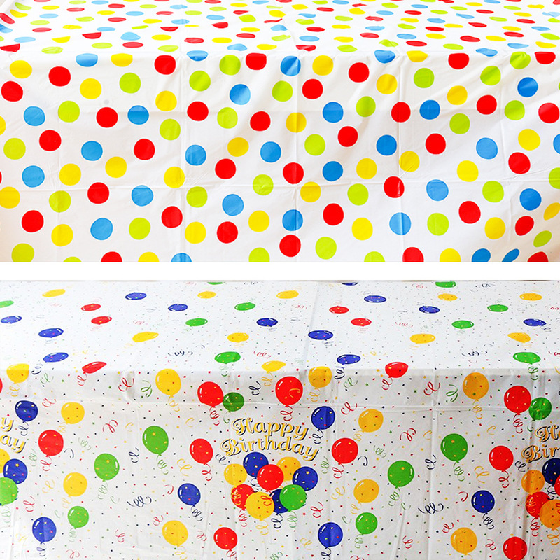 137*274CM birthday balloon tablecloth color balloon tablecloth happy birthday tablecloth wholesale supplies