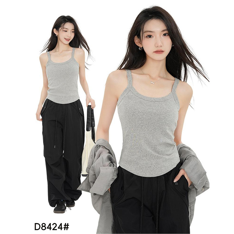 Gray Camisole for Women, Anti-Exposure, 2026 Summer Versatile Lyocell Base Layer, Slim-Fit Top for Outerwear