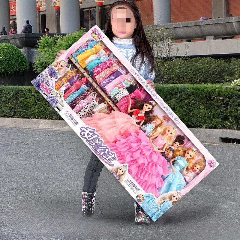 Yangtongle Barbie Doll Set Large Gift Box Dress up Full Set Princess Girls Children's Toys Birthday Free Shipping Wholesale