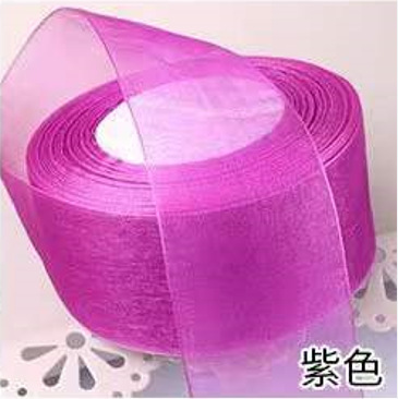 Liquidación al por mayor 4cm transparente hilo de nieve cinta flor regalo caja hornear cinta gasa hecha a mano arco cinta