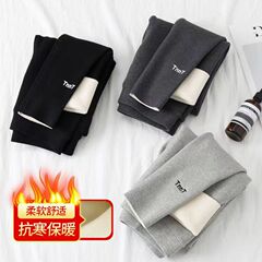 秋冬新款女童大童加絨加厚修身款打底褲長褲冬裝外穿高腰一件代發