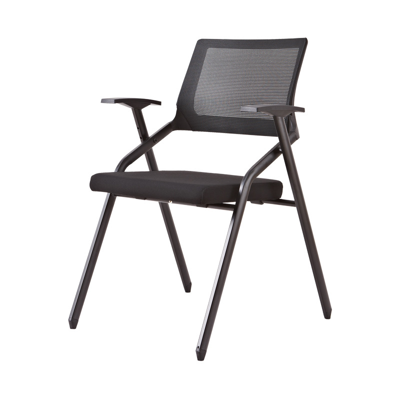 Silla de entrenamiento plegable simple moderna con tablero de escritura Silla de entrenamiento de sala de conferencias con tablero de mesa silla de oficina de malla image 8