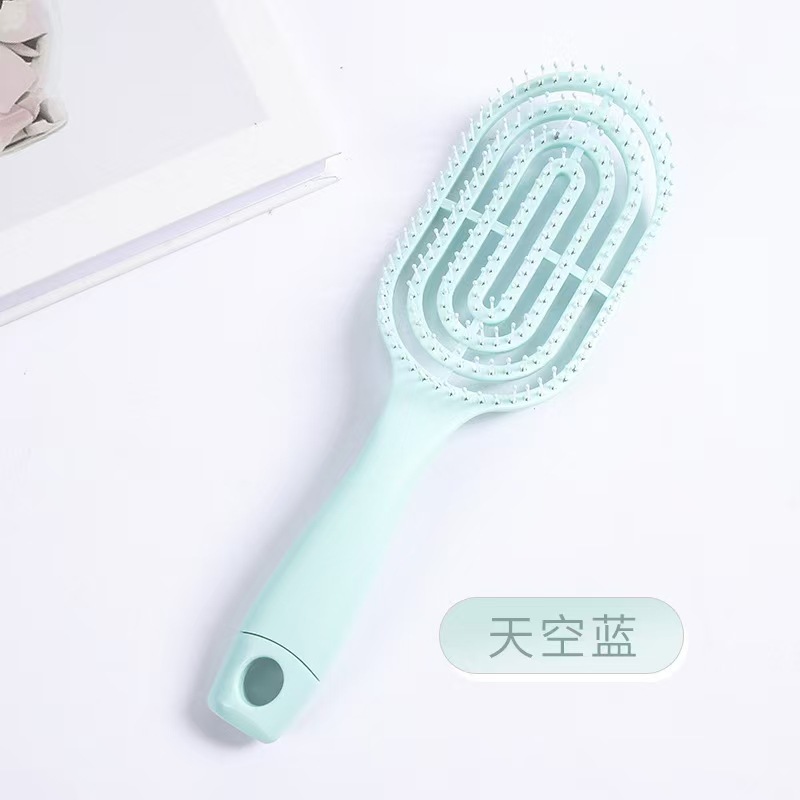 El nuevo peine de costillas de goma antideslizante esponjoso de Amazon peine peine de masaje de pelo suave peine de pelo rizado de rebote peine de niña