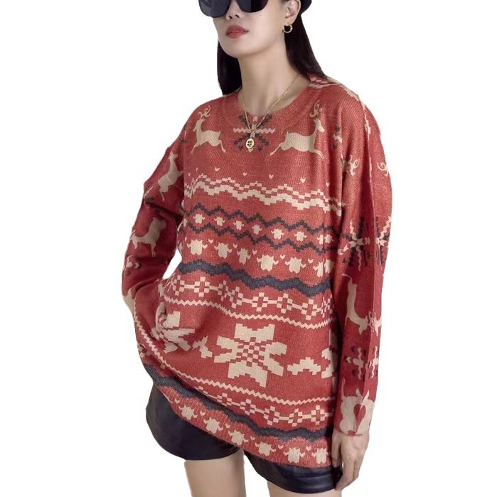 (2개) 스웨터 가공 맞춤형 디지털 인쇄 프라이드 컬러 디자인 센스 니트 스웨터 드로잉 및 샘플 인쇄 SHANTOU 소스 공장