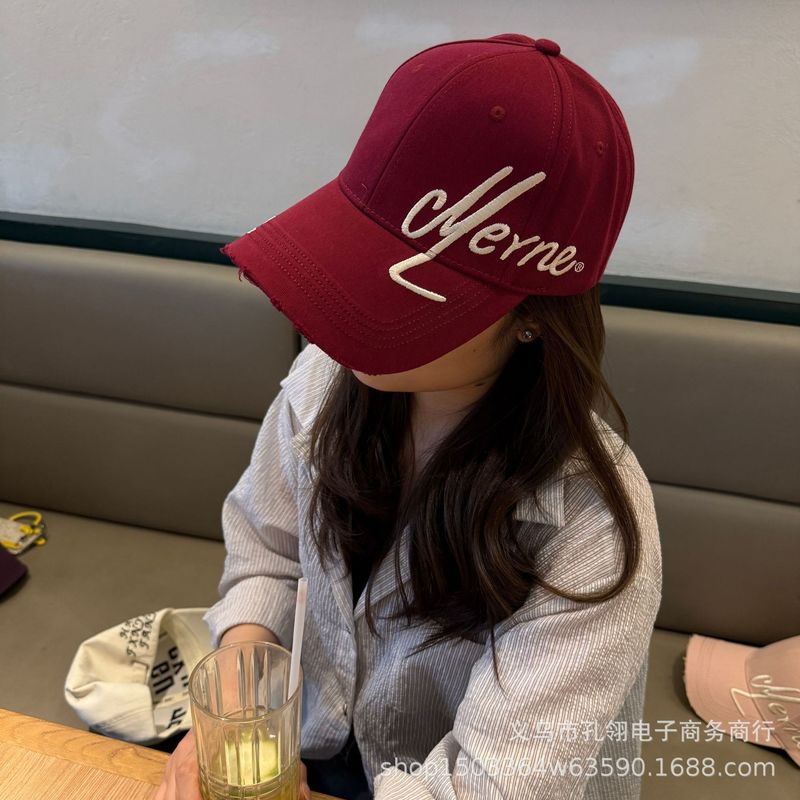 帽子女2025新款大头围刺绣棒球帽宽帽檐大脸显脸小潮牌硬顶鸭舌帽|undefined