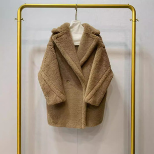 2024 new teddy bear coat short fur coat winter women's teddy loose alpaca wool