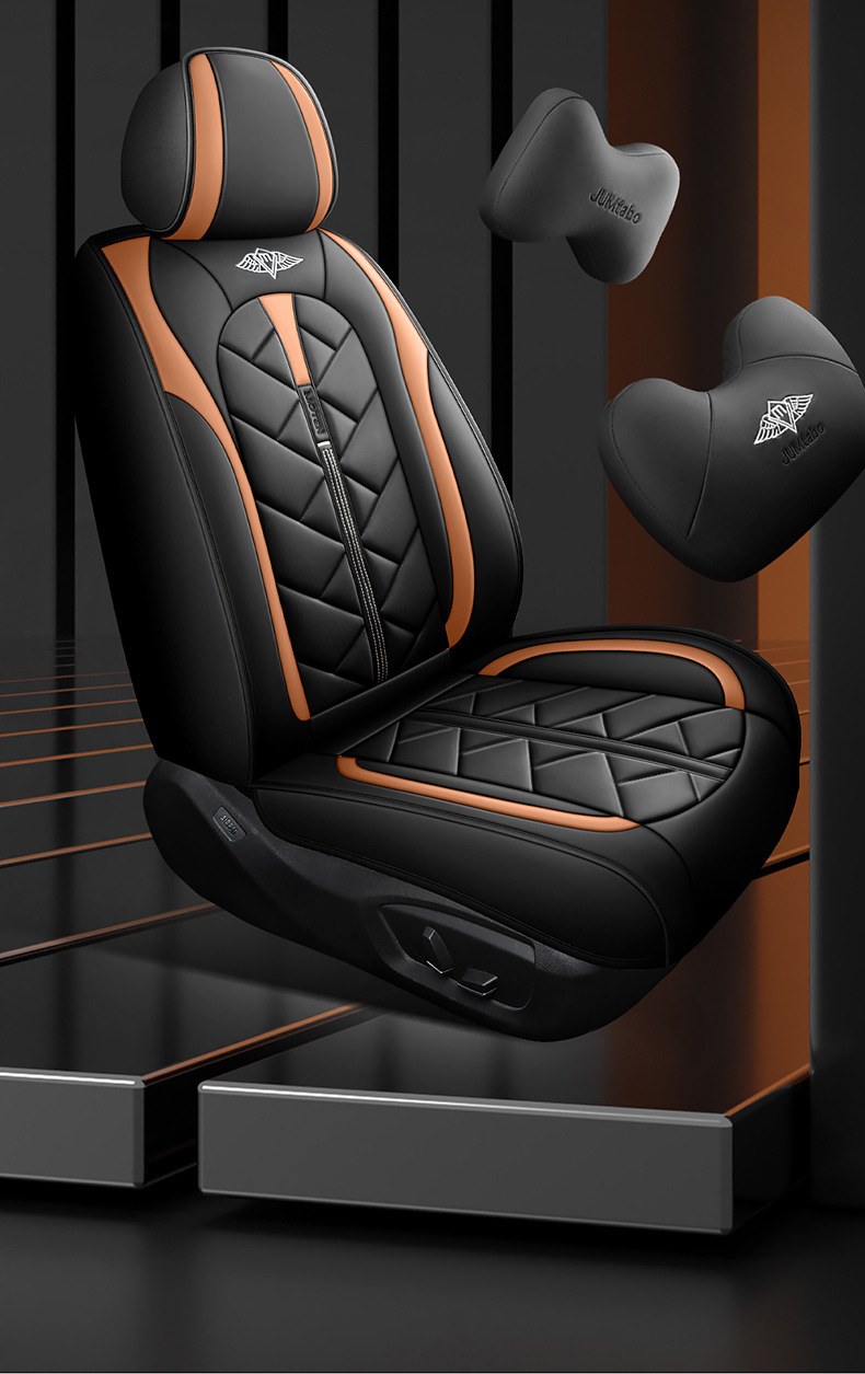 Cross-Border Foreign Trade All-Season Universal Summer Full-Cover Seat Cover, Ventilated and Breathable Leather Seat Cushion, New Full-Cover Car Seat Cover