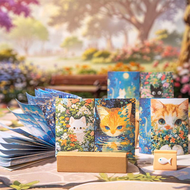 Hermoso día lindo pegatinas para mascotas Douben Meow Meow Healing Club Series Dibujos animados Material de cuenta manual Collage decorativo