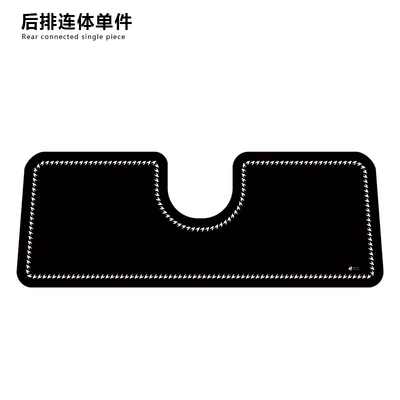 Mats, Universal Main Driver's Single-Piece Anti-Slip, Universal Foot Pad - flower-black-solid-color-back-row-one-piece