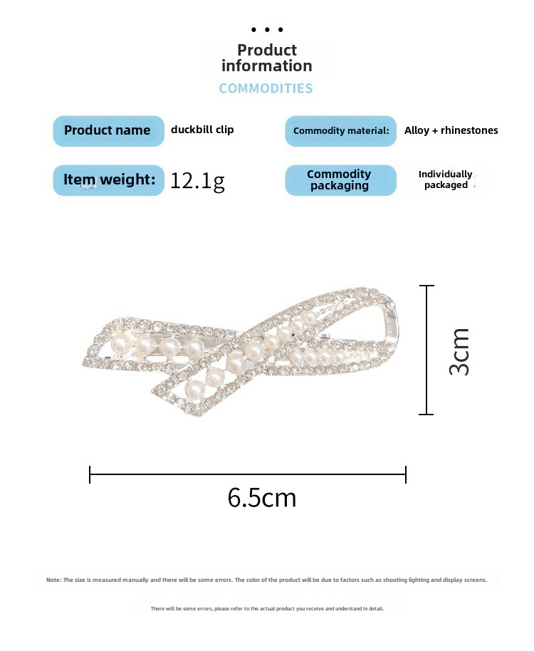 Set di fermagli per capelli eleganti con fiocco perle e cristalli_voghion.com