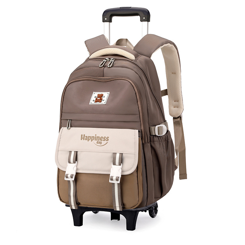 Nuevo pez natural escalera tracción mochila de escuela secundaria de gran capacidad desmontable una mochila de niños