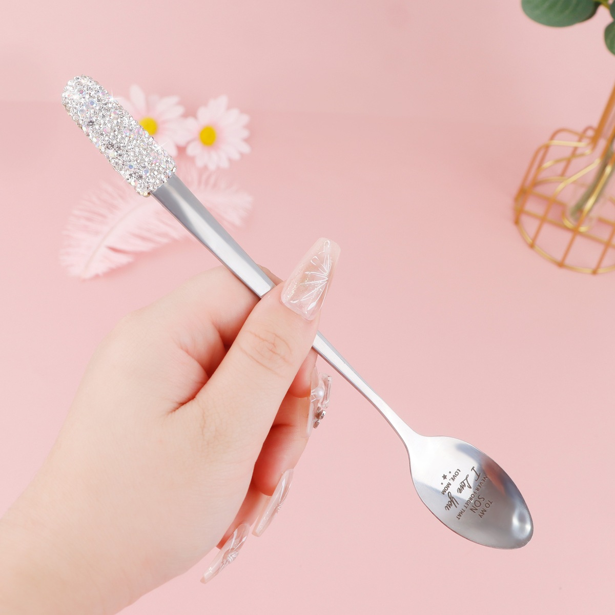 얀/056901 실버 커피스푼(다이아몬드 박음)