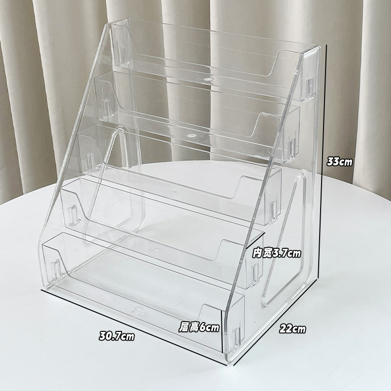 Soporte de exhibición de bar, papel de color, tarjeta de mano, estante de tarjetas, caja de almacenamiento de exhibición de mijo acrílico transparente