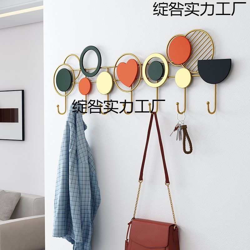 Creative Clothes Hooks for Entry Door, Wall-Mounted Luxury Coat Rack, No-Drill Entryway Coat Hook Behind the Door