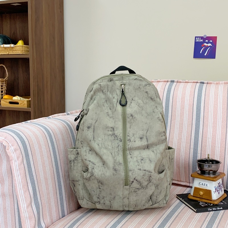 新しいレトロな絞り染めプリントバックパック、男子中学生、高校生、ランドセル、大学生旅行バッグ、学生バッグ、女性|undefined