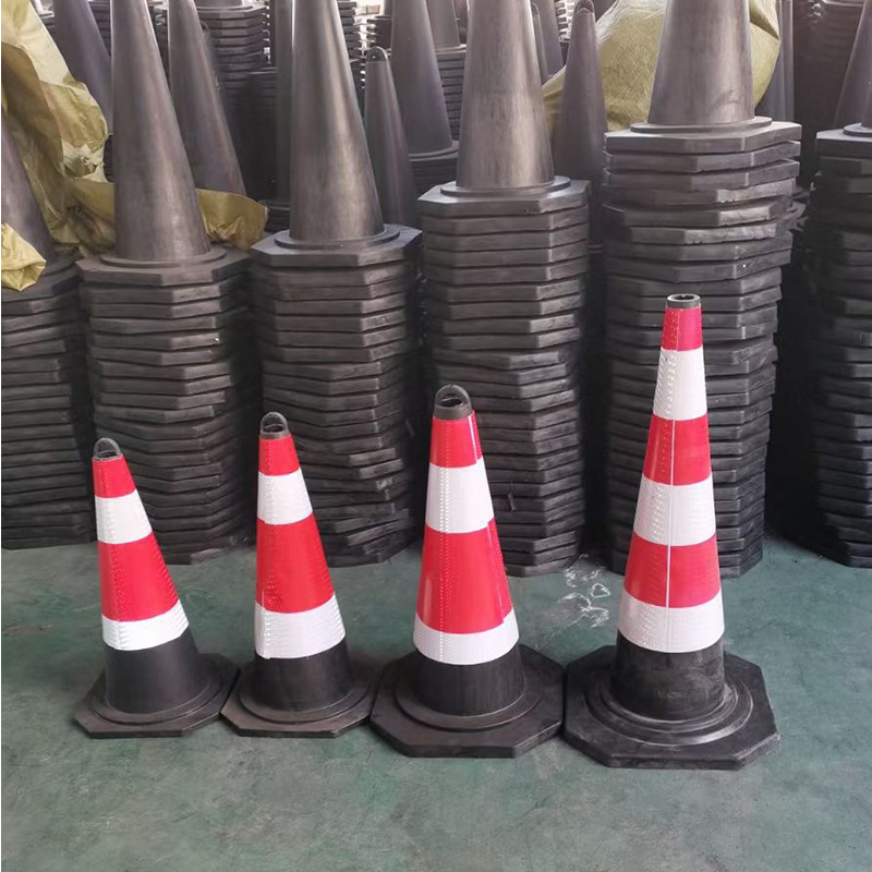 고무 경고 표지판, 도로 표지대, 반사 도로 장애물, 아이스크림 통, 원뿔형 통, 차단대, 도로 공사 안전, 차선 이동, 충돌 방지