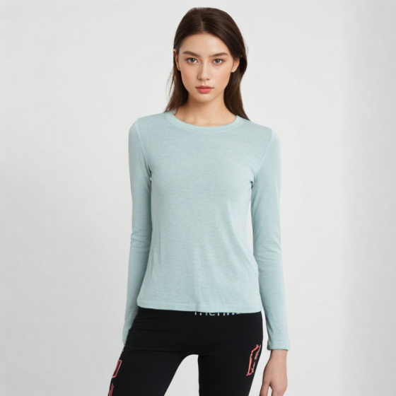 Merino Women's Outdoor Running Hiking Long-sleeved Undershirt Breathable Moisture-wicking H30 Slim-fit