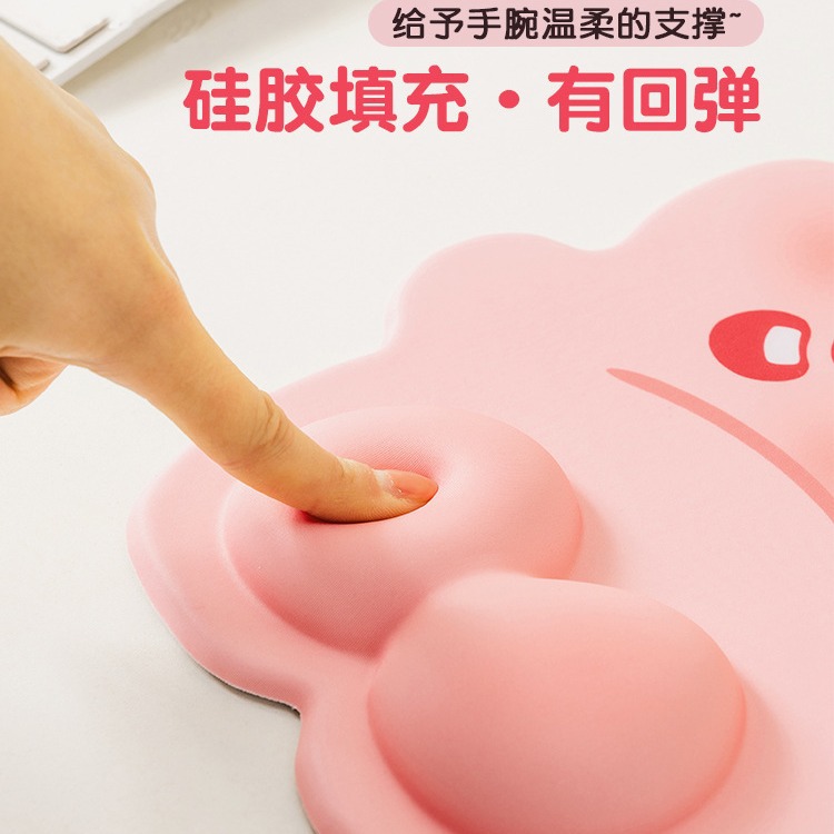 Pad de ratón rosa lindo muñeca femenina pequeña computadora de escritorio portátil teclado almohadilla de mano