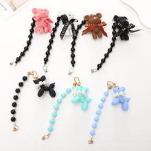 新款卡通公仔毛线熊手链diy气球狗挂件手机壳美容螺丝固定小礼品