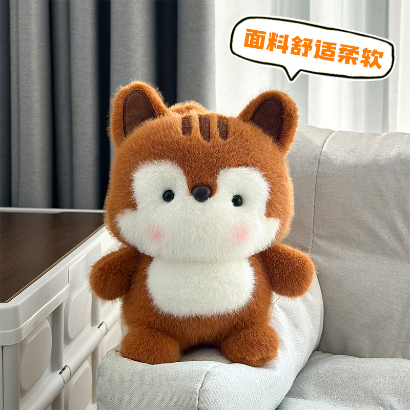 Muñeca de ardilla de simulación transfronteriza muñeca de peluche muñeca de compañía muñeca decoración de aprendizaje regalos