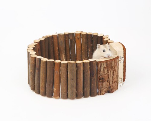 Cross-border hamster bark castle set tunnel toy solid wood ladder pipe chewing molar combination landscaping supplies