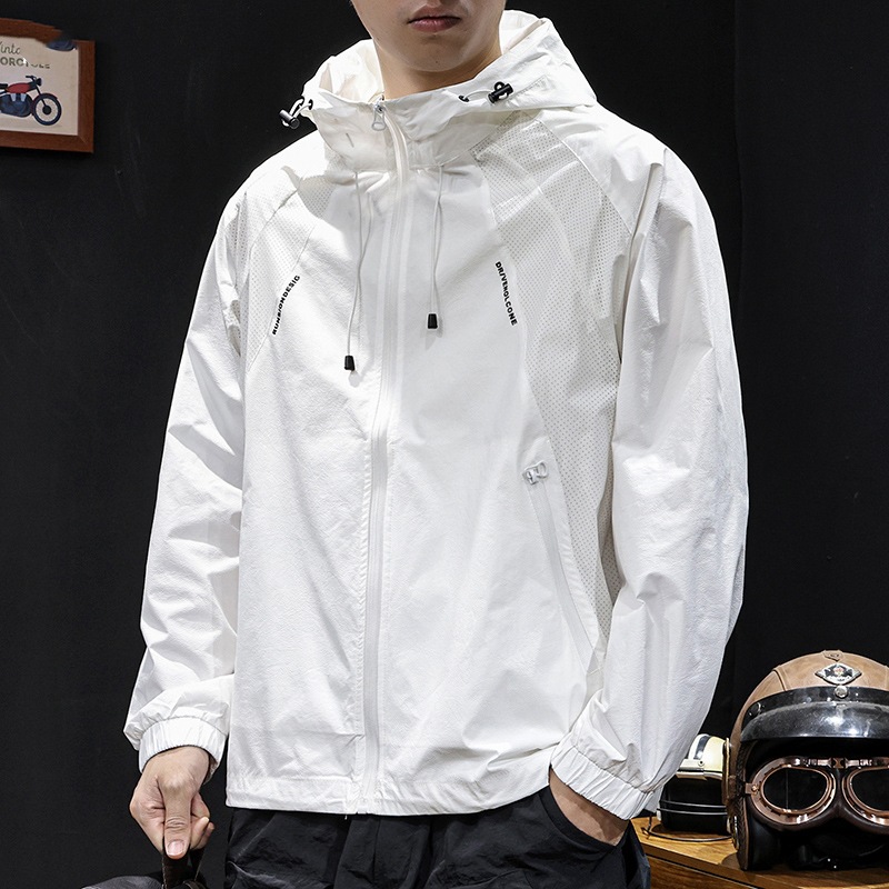 Sun protection clothing men's 2025 new summer quick-drying ice silk clothing high-end outdoor fishing breathable three-proof coat plus size