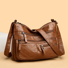 新款跨境高级感时尚单肩斜挎女包2026新款菱格百搭PU多功能女士包