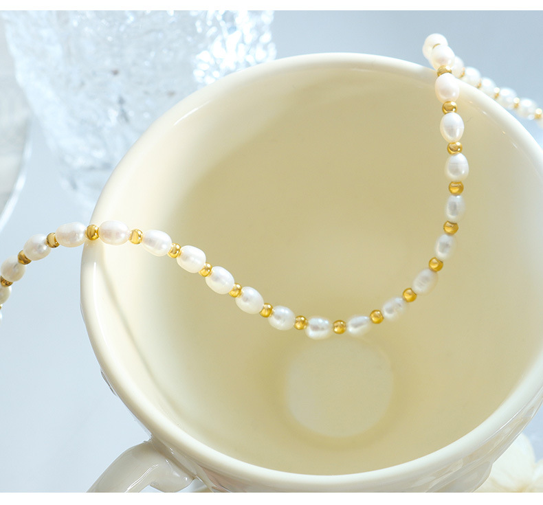 Simple Style Geometric Titanium Steel Beaded Bracelets Necklace