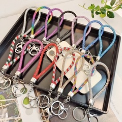 European and American Cross-Border Rhinestone Phone Lanyards: Adjustable Crossbody, Neck-Hanging Straps for ID Cards, Keychains, and Bracelets