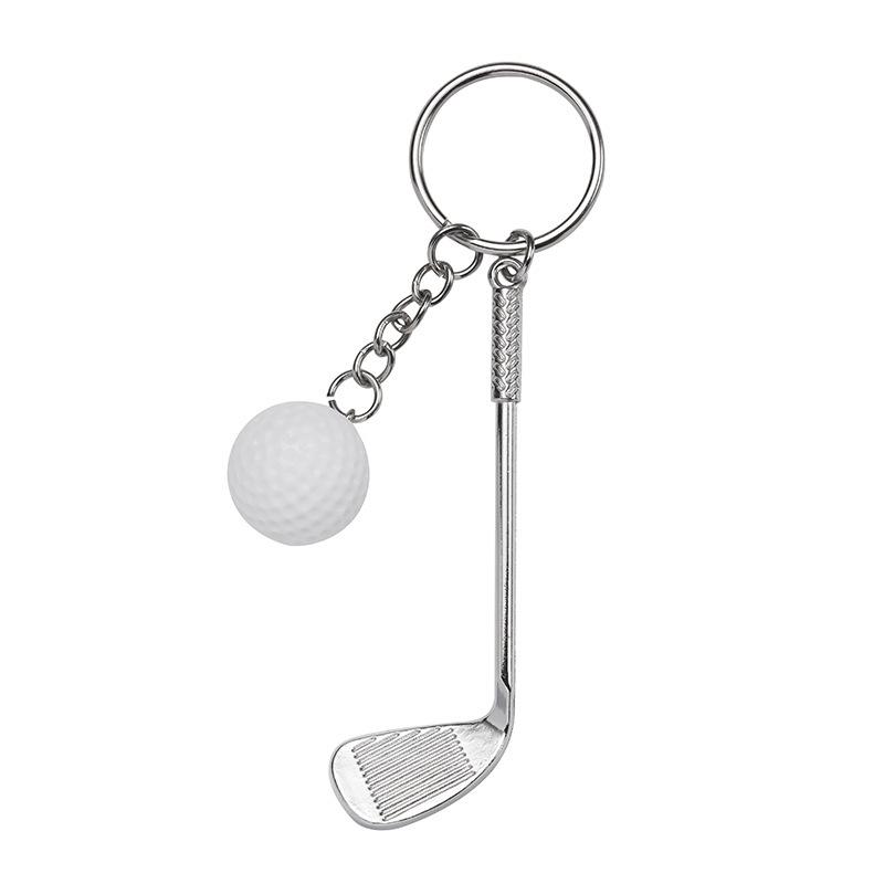 Cross-Border Popular German Golf Keychain Pendant Simulation Mini Wholesale Sporting Goods Accessories