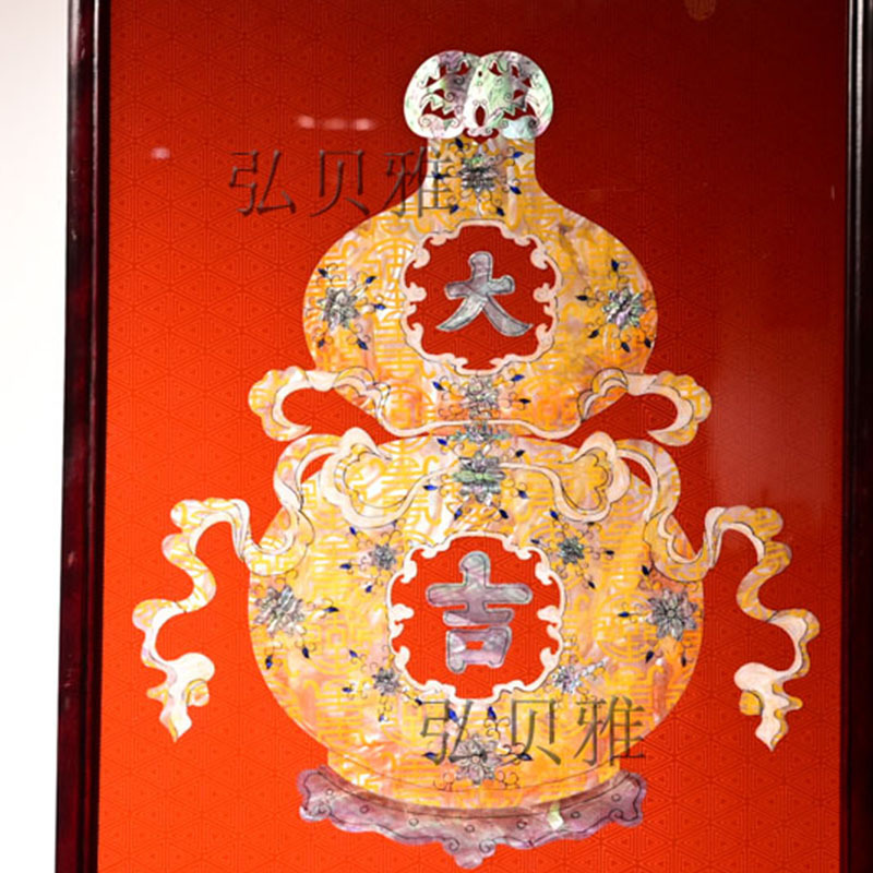 非遗螺钿挂画工艺品摆件