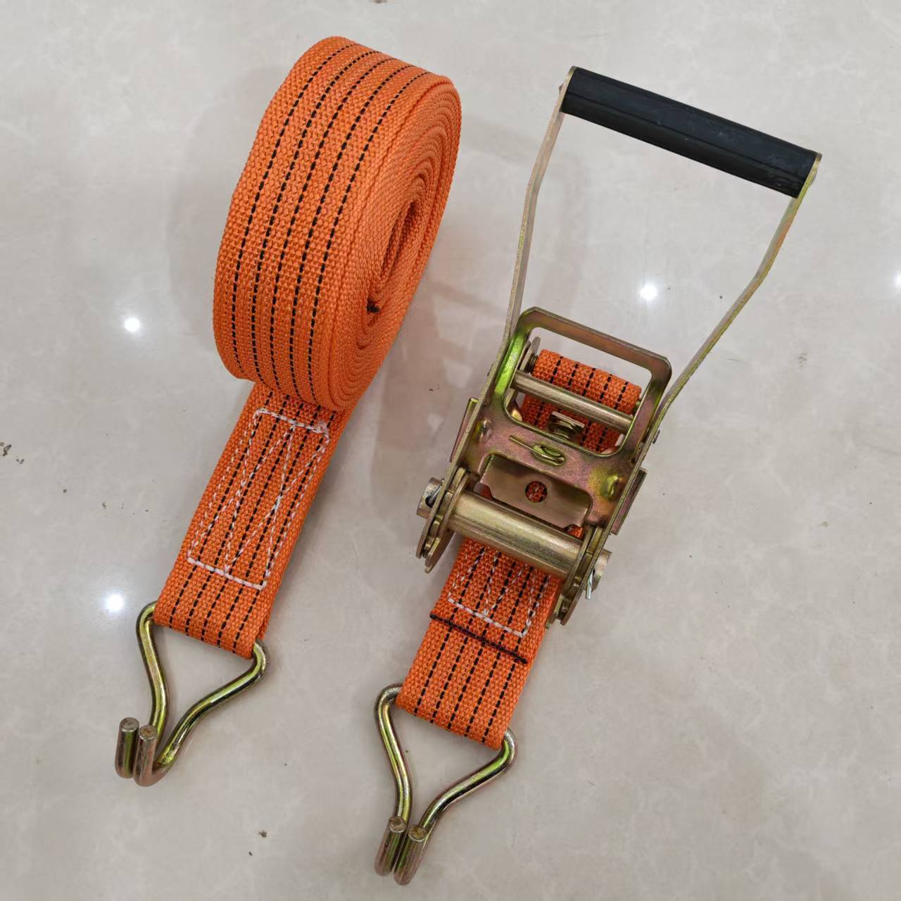 Polypropylene Polyester Double Hook Luggage Truck Strap Thickened Ratchet Packing Strap Tensioner
