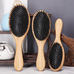 New boar bristle bamboo air cushion comb manufacturer wholesale scalp health massage comfortable and cute air bag comb