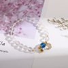 Blue white crystal bracelet, advanced white crystal for friend, high-quality style, gift for girl