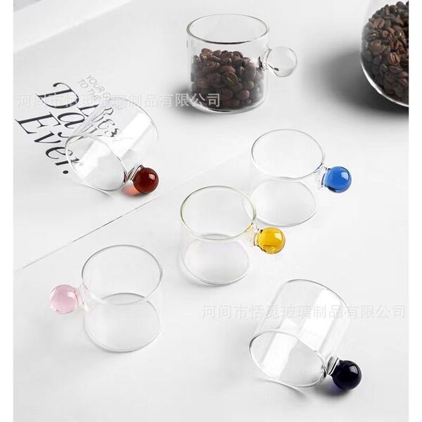 Glass coffee small cute tea cup