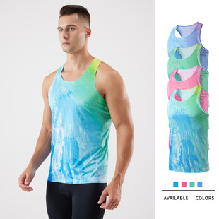 Summer Racing running vest sports outdoor fitness sleeveless quick-drying marathon men and women training I-shaped vest