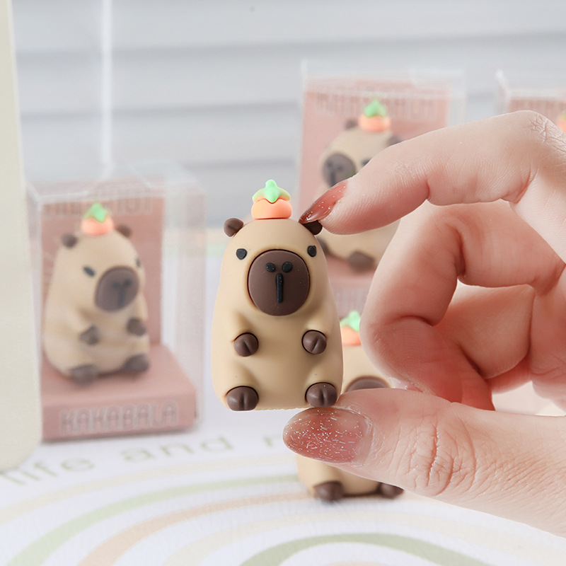 Nuevos productos Capibara dibujos animados lindos muñecas de silicona lápiz de dibujo de