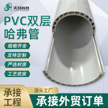 PVC双层哈弗管两片卡扣式哈夫管保温防冻暖气管电力用电缆保护管