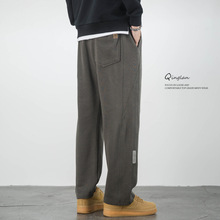 重磅卫裤男潮牌复古美式高街直筒休闲宽松运动裤垂感大码秋冬新款
