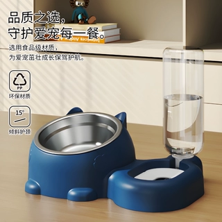猫碗双碗自动饮水狗碗狗盆食盆泰迪饭盆宠物喝水狗狗陶瓷猫咪用品