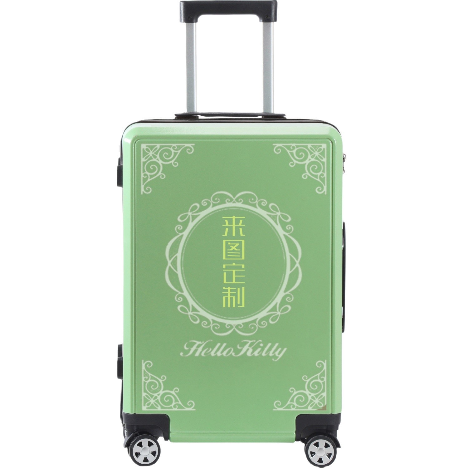 [Especialización de muestra] Nuevo patrón de equipaje LOGO, caja de contraseña de embarque de moda DIY personalizada, rueda de 200.000