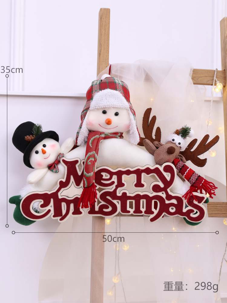 El conjunto de muñecas sin rostro de Navidad transfronteriza decora la Navidad rosa muñeco de nieve enano Papá Noel creativo Adornos navideños